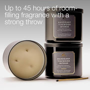 Bath & Body Works 3-Wick Candle, Mahogany Teakwood Intense, Soy Wax Blend | Room-Filling Warm Home Scent with Strong Throw, Exclusively Fragranced Soy Wax Blend, Burns Up to 45 Hours, Great Gift