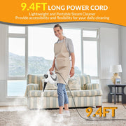 Handheld Steam Cleaner, Pressurized Hot Steam with 12 Accessories for Home