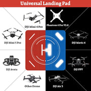 FPVtosky Nighttime Reflective Drone Landing Pad, Fast-fold Double Sided Waterproof Landig Pad Weighted for DJI Lito X1/Mini 5 Pro/ 4/3 Pro/Mini 4k / Mavic 4 / Air 3s/ Avata 2/ Neo/Flip