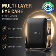 Now with Netflix/1080P-VOPLLS Smart Mini Projector with WiFi and Bluetooth | Thinnest 1.81" Native 1080P Auto Focus & Keystone Portable Outdoor Projector, 4K Home Movie Theater
