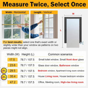 Dwersty Frosted Glass Window Privacy Film Decorative, 17.5" x 78.74"