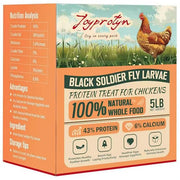 Joyprotyn 5LB Non-GMO Dried Black Soldier Fly Larvae for Chickens – 85X More Calcium Grubs Than Mealworms for Strong Eggshells & Healthy Growth - High Protein for Chickens, Birds, Ducks, Geese & Pets