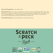 Scratch and Peck Feeds | Oyster Shell Chickens & Ducks | 4 lb Pouch | Essential Calcium Supplement for Eggshell Strength and Hen Health, All Natural, Sustainably Sourced