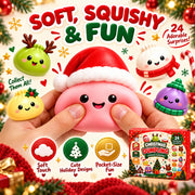 Squishy Advent Calendar 2026, 24-Day Christmas Gift with Mini Squishies (F) | Enjoy 24 days of Christmas surprises with soft mini squishies, festive characters, and a colorful gift box.