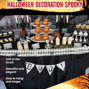 DealKits (48 x 240 in.) Halloween Creepy Cloth, Spooky Giant Cheese Cloth Tapestry for Halloween Party Supplies Decorations Outdoor Yard Home Wall Decor, Black