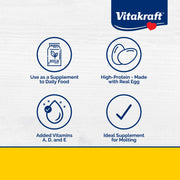 Vitakraft Egg Food for Birds 1.1 lb. | Nutrient-Rich Egg Protein, Fortified Seed & Grain Blend, Breeding & Molting Support, Premium Bird Food, 1.1 lb Pack