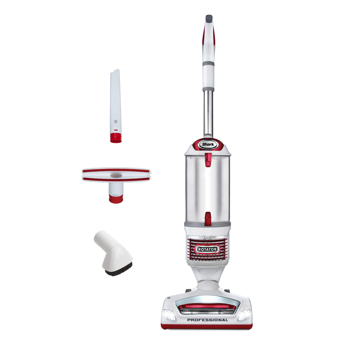 Shark Rotator Lift-Away Upright Vacuum with HEPA Filter, White/Red, NV501 | Lift-Away Pod, 0.9-Qt Dust Cup, Swivel Steering, LED Headlights, Wide Upholstery Tool, Dusting Brush and Crevice Tool