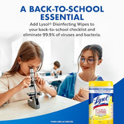 Lysol Disinfecting Wipes, Cleaner, Lemon + Mango + Linen, 80 ct. (4 Pack) | All Purpose Cleaner, Sanitizing, Deodorizing, Apartment Essentials, Back To School Cleaning Supplies, Kitchen & Bathroom Wipe