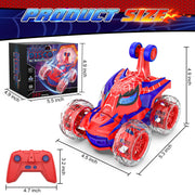 Mafbeanl Remote Control Car Stunt RC Cars 360° Rotating | 2.4GHz Rechargeable Wheel Lights Toys Car Gift for Boys 3 4 5 6 7 8 9 10 11 12