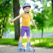 Nattork Girls Inline Skates for Kids Boys, 4 Sizes Adjustable Butterfly Blades Skates with All Light up Wheels - Birthday Gift for Indoor Outdoor Sports
