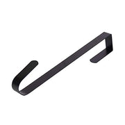 Sattiyrch 12" Front Door Wreath Hanger, Ultra Slim Metal Over Door Hook, Damage-Free Hanging for Seasonal & Year-Round Wreaths, Fits Most Doors, Black, 1 Pack
