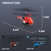 BUSSGO RC Helicopter, Remote Control Helicopter for Kids | with 30Mins Flight(2 Batteries), 7+1 LED Light Modes, Altitude Hold, RC Toys for Boys Girls