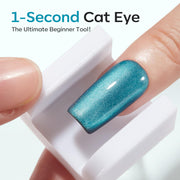 Modelones Cat Eye Magnet 5D Nail Magnet for Cateye Gel Polish Nail Stuff | White 360°Rotating Automatic Cat Eye Magnet Tool, U-Shaped&Ball Magnet&Hole&Heart Magnets for Glass Bead Nail Art
