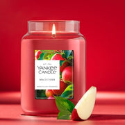 Yankee Candle Macintosh Scented Candle, 22oz Large Jar | Up to 150 Hour Burn Time, Room Filling Fragrance, Long-Lasting Scent, Premium Plant Wax Blend, Consistent Burn, Giftable