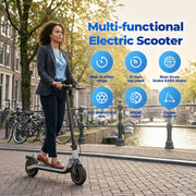 Electric Scooter Adults, 1000W/500W Motor, 28/21 Miles Max Range, 10''/8.5" Tires All Terrain, 25/20 MPH Top Speed, Lightweight Commuting E Scooter, Foldable for Adults Teens