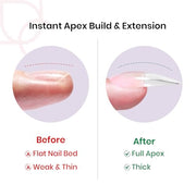 Beetles Tipex Instant Apex Nail Tips, Medium Stiletto 192pcs 16 Sizes 00-14 | No Builder Gel Needed, Etched-free Thicker Strong Acrylic Nails for DIY Salon-look Fake Nail Extensions