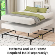 Amazon Basics Smart Box Spring Bed Base, 5-Inch Low Profile Height Mattress Foundation, Sturdy Durable Steel Support, Tool-Free Easy Assembly, Queen, 79" x 59.5" x 5", White