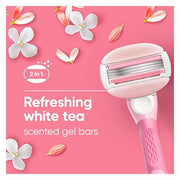 Gillette Venus ComfortGlide White Tea 4 count, with Gillette Venus ComfortGlide plus Olay 2 count, Women's Razor Blade Refills