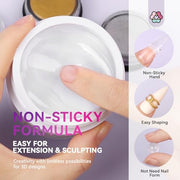 SAVILAND 60g Solid Builder Nail Gel Non-Sticky Sculpting Gel for Nail Art | 3d Sculpting Molding Gel for Carving Pattern Extension, Clay like Texture with Sequins Chrome Powder, Nail Art Home Manicure