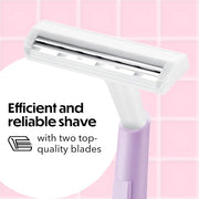 BIC Silky Touch Women's Disposable Razors, With 2 Blades, Pretty Pastel Razor Handles, 10 Count Pack of Shaving Razors