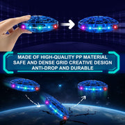 Hand Operated Flying Toy Drone for Kids, 360° Hands Free Motion Sensors Mini Drone with Cool LED Lights, Easy Indoor Small UFO Toy Flying Ball Drone for 6 7 8 9 10+ Year Old Boys and Girls (Blue)