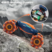 Gesture Sensing RC Stunt Car - Boys Girls Toys Age 6-8-12, 4WD Hand Controlled Remote Control Twist Car with Light & Music,Cool Birthday presents and Ideas Gifts for Kids Age 6 7 8 9 10 11 12 YearsOld