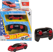 Hot Wheels RC Ferrari SF90 Stradale Assetto Fiorano, Toy Car | Remote-Control 1:64 Scale Toy Car Recharges with USB Cable, Race On and Off Track, Booster Button for Speed