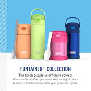 THERMOS FUNTAINER Water Bottle with Straw, 12oz, Bluey | Kids Stainless Steel Insulated Water Bottle, Keeps Drinks Cold Longer for School & Play, BPA-Free