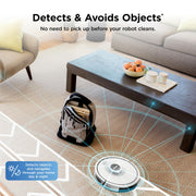 Shark AI Ultra Robot Vacuum, 60-Day Self-Emptying Base, Black, AV2511AE | Matrix Clean Navigation for Carpet, Hard Floors & Pet Hair, HEPA, Powerful Suction, Anti-Hair Wrap, LiDAR Mapping, Wi-Fi