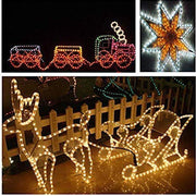 100ft LED Rope Lights Outdoor, 720 LED Connectable and Flexible Tube Lights with 8 Modes, Waterproof LED Rope Lighting for Garden, Patio, Pool, Bedroom, Party, Indoor Outdoor Decoration (Warm White)