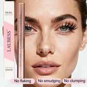 Lash Bond and Seal Lash Glue Waterproof LAUBESS 2-IN-1 Cluster Lash Glue for Eyelash Clusters 72H 10ml (White/Clear)