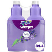 Swiffer WetJet Multi-Purpose Floor Cleaner Solution with Febreze Refill, Hardwood Floor Cleaner, Lavender Scent, 1.25 Liter -42.2 Fl Oz (Pack of 2)