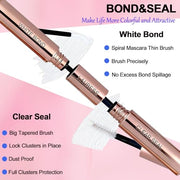 Lash Bond and Seal Lash Glue Waterproof LAUBESS 2-IN-1 Cluster Lash Glue for Eyelash Clusters 72H 10ml (White/Clear)