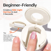 Modelones Cat Eye Magnet 5D Automatic Nail Magnet for Cateye Gel Polish | Pink Upgraded 3-in-1 Strong 360° Rotating Glass Bead Magnetic Side-Light Nail Magnet for Beginner-Friendly DIY Nail Designs
