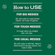 MRS. MEYER'S CLEAN DAY Multi-Surface Concentrate, Lemon Verbena, 2 Pack | 32 oz, Dilute with Water for Powerful Cleaner, Makes Up to 16 Gallons per Bottle, Removes Dirt and Freshens Surfaces