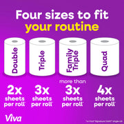 Viva Signature Cloth Paper Towels, 3 Double Rolls, 86 Sheets per Roll