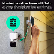 WYZE Solar Cam Pan, 2K Security Cameras Wireless Outdoor, Battery Powered | 360° Pan-Tilt, Battery Powered, 2.4 GHz Wi-Fi camera, AI motion detection, Color night vision, Cameras for home security