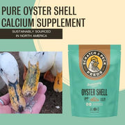 Scratch and Peck Feeds | Oyster Shell Chickens & Ducks | 4 lb Pouch | Essential Calcium Supplement for Eggshell Strength and Hen Health, All Natural, Sustainably Sourced