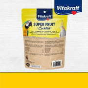 Vitakraft Super Fruit Cocktail Parrot and Cockatiel Treat 20 oz. | Real Dried Fruit, Wholesome Seed Blend, Natural Foraging Mix, Resealable Bag, 20 oz Pack