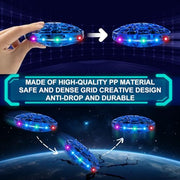 Hand Operated Flying Toy Drone for Kids, 360° Hands Free Motion Sensors Mini Drone with Cool LED Lights, Easy Indoor Small UFO Toy Flying Ball Drone for 6 7 8 9 10+ Year Old Boys and Girls (Blue)