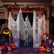 Boao Halloween White Cheesecloth for Craft, 85 x 197 Inch | Cotton Cheese Cloth Roll for Bloody Halloween Indoor Outdoor Decorations, Muslin Gauze Fabric, Netting