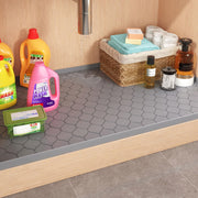 Winisok Waterproof Under Sink Mat 34" x 22", Silicone Mat, Dark Gray | Raised Edge Traps Spills & Leaks, Shelf Liner, Cabinet Protector, for Kitchen, Bathroom, Boots, Pets, Home Essentials