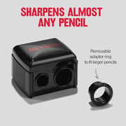 Revlon Universal Points Makeup Sharpener, Black, 1 Count | Makeup sharpener for wooden and plastic pencils. Fits small to large sizes and is easy to clean.