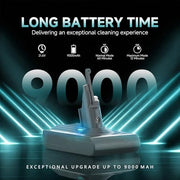 EGR 9000mAh Upgraded Battery Replacement Compatible with Dyson V8 Series | 21.6V Li-ion Battery for V8 Animal/Absolute/Motorhead/Fluffy/SV10 Carbon Fiber Vacuum Cleaners with 2 Filters