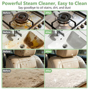 Steam Cleaner, Portable Steamer for Cleaning with 16pcs Accessories, 6-Level Adjustable and 15s Heat-Up, Handheld Steam Cleaner for Home, Tile, Dirt, Grout, Grease, Car Detailing, Dark Green