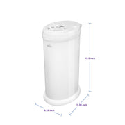 Ubbi Stainless Steel Diaper Pail, No Special Bags, Odor-Locking, White | Award-Winning Registry Must-Have, Childproof Safety Lid with Lock, Holds Up To 55 Newborn Diapers, Modern Nursery Essential