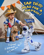 Ruko 1088 Smart Robot Toy for Kids, Large Programmable Interactive Gift | Support Remote Control & App Control & Voice Command, Birthday Gift for Boys & Girls Ages 4 5 6 7 8 9, Blue