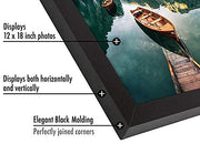 Americanflat 12x18 Picture Frame - Engineered Wood - Black | Shatter-resistant glass, hangs vertical or horizontal, sawtooth hangers included, fits photos, posters and art