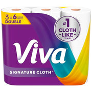 Viva Signature Cloth Paper Towels, 3 Double Rolls, 86 Sheets per Roll