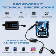 Nocqua Pro Power Kit - 12 Volt Lithium Battery with Charger - 10Ah | Battery Kit for GPS, Fish Finders & Depth Finders, Compact & Portable Kayak Battery Power for Marine Adventure & Kayaks